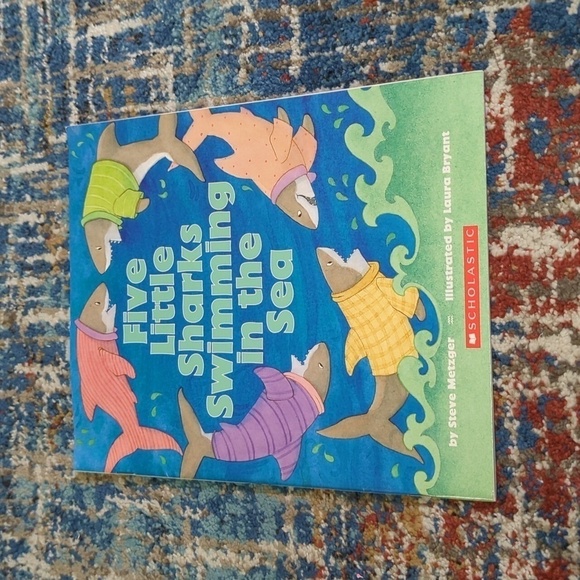 Scholastic 5 Little Monkeys 5 Little Sharks Paperback Book Set of 2 - Picture 2 of 8